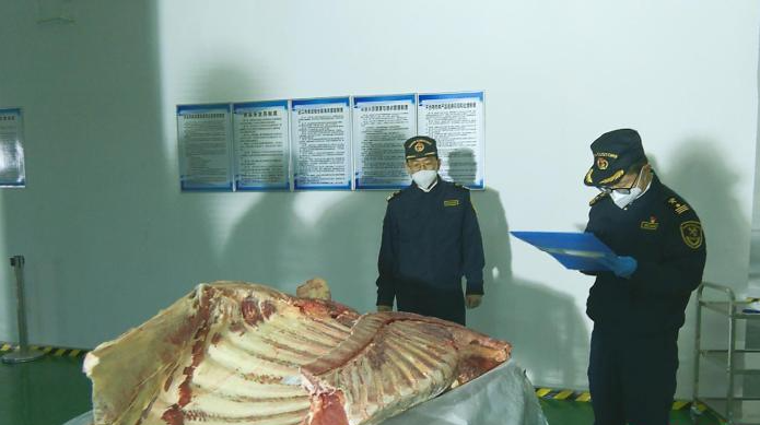 綏芬河口岸進口的白俄羅斯冷凍牛肉產品